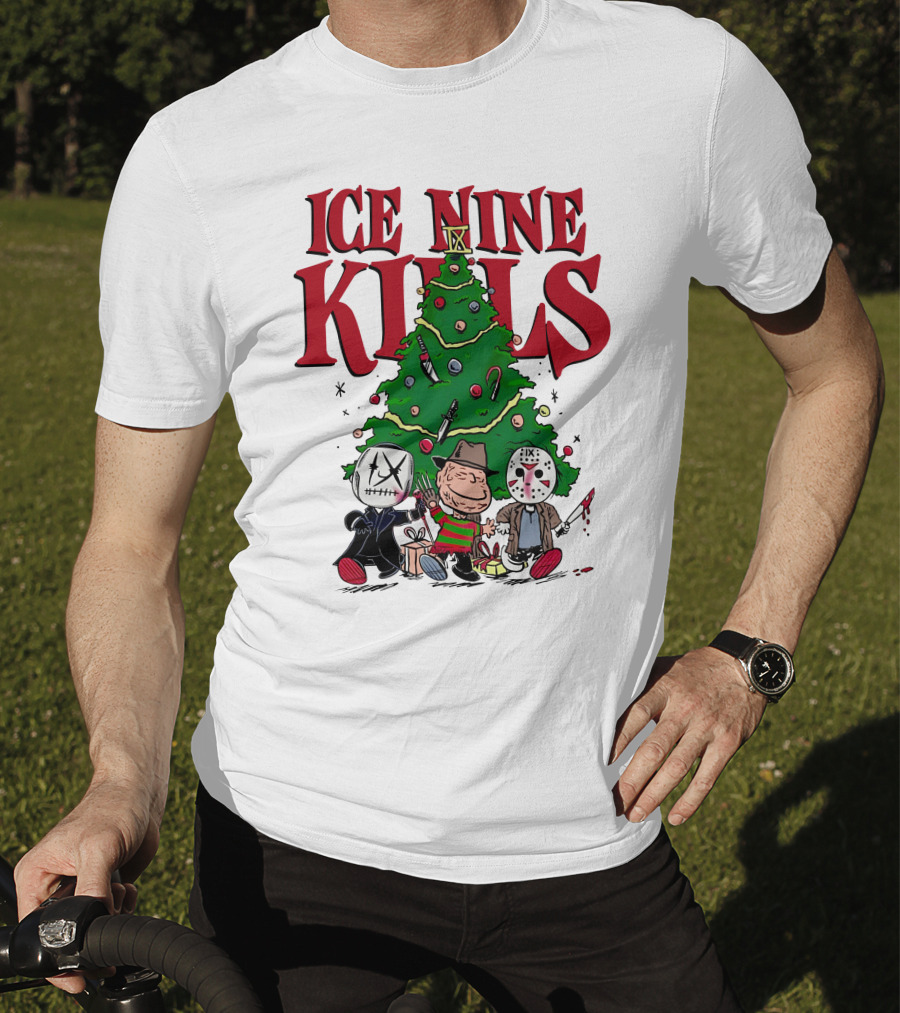 Merry Christmas Ice Nine Kills Horror Characters Christmas Tree T-Shirt