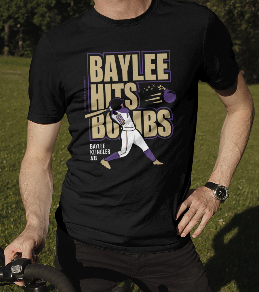 Baylee Hits Bombs Baylee Klingler #8 Samvy Seattle Sports T-Shirt