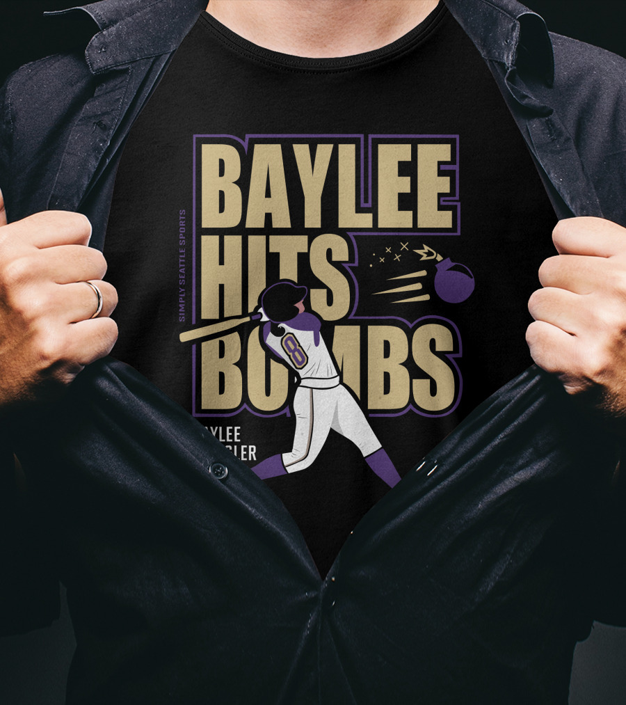 Baylee Hits Bombs Baylee Klingler #8 Samvy Seattle Sports T-Shirt