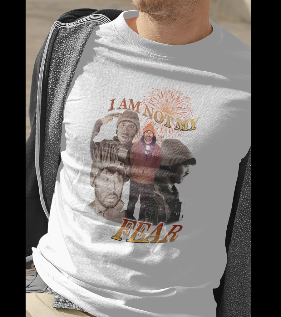 I Am Not My Fear Fireworks And Collage Portraits T-Shirt