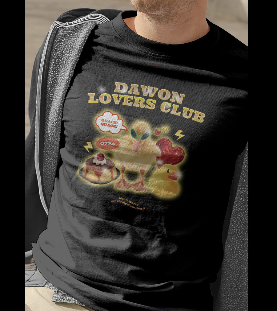 DAWON LOVERS CLUB Quack Quack 0724 Don't Worry My Lovely Duckling T-Shirt