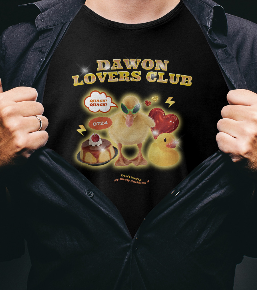 DAWON LOVERS CLUB Quack Quack 0724 Don't Worry My Lovely Duckling T-Shirt