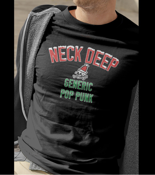 Neck Deep Generic Pop Punk Christmas Skull Edition T-Shirt