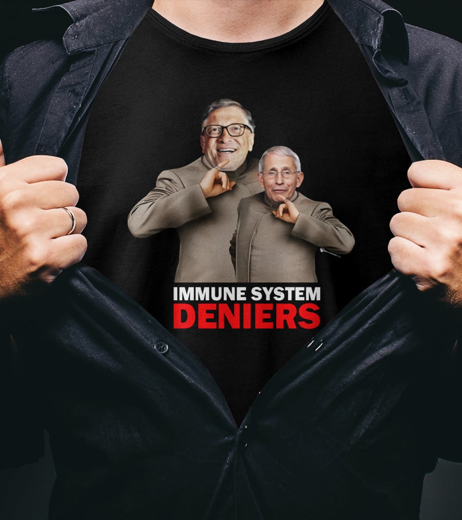 Immune System Deniers Dr. Evil Parody Mock Turtleneck Villains T-Shirt