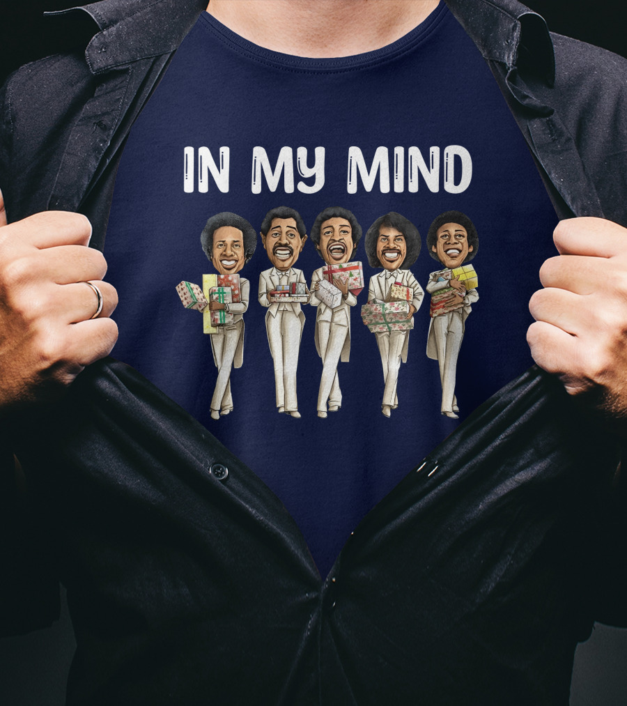 In My Mind Blackest Christmas Theme Holiday Gift Holding Group T-Shirt