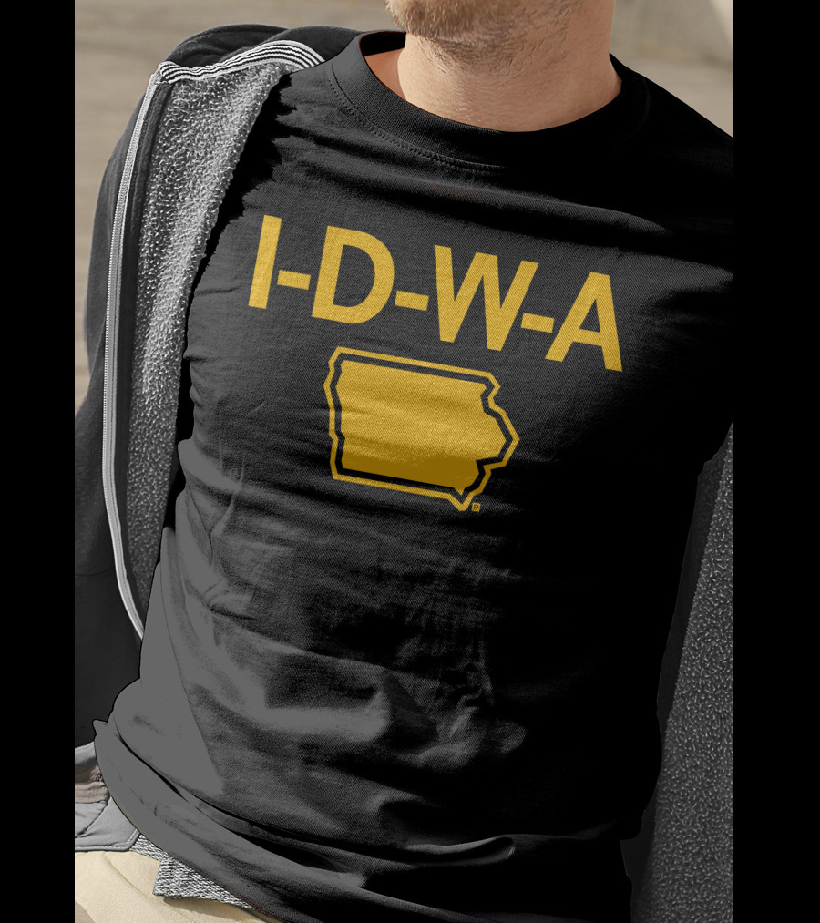 IDWA Yellow Iowa Outline T-Shirt