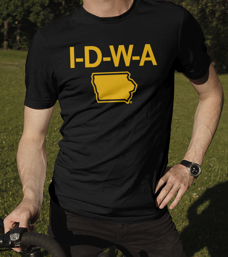 IDWA Yellow Iowa Outline T-Shirt