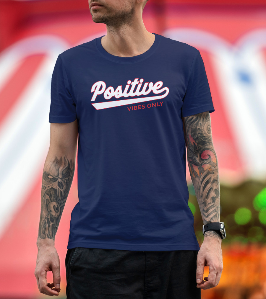 Positive Vibes Only Football T-Shirt