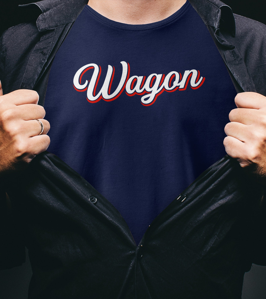 Wagon NJ Style Vintage Script T-Shirt