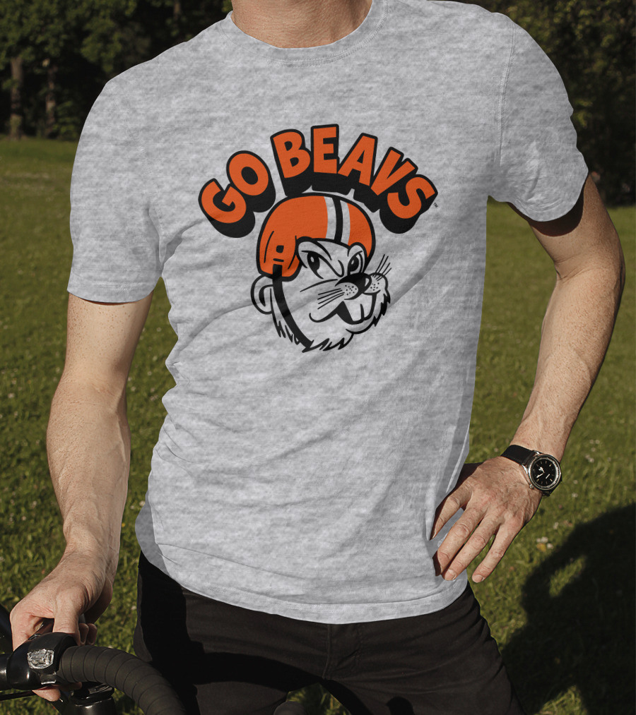 Vintage OSU Go Beavs Football Beaver Mascot T-Shirt