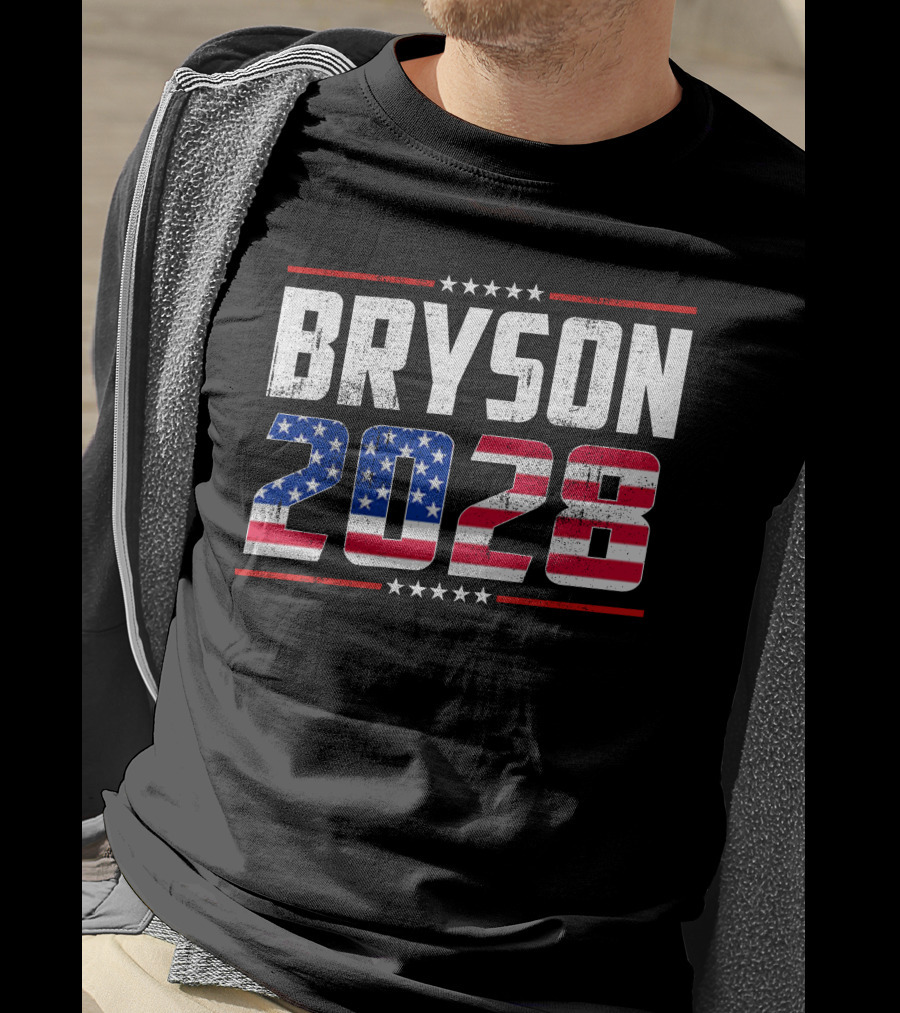 BRYSON 2028 American Flag Stars Stripes T-Shirt