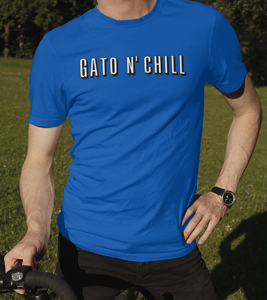 Gato N' Chill Blue T-Shirt
