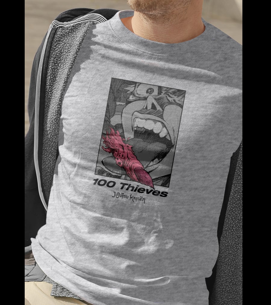 100 Thieves Jujutsu Kaisen Collaboration Manga T-Shirt