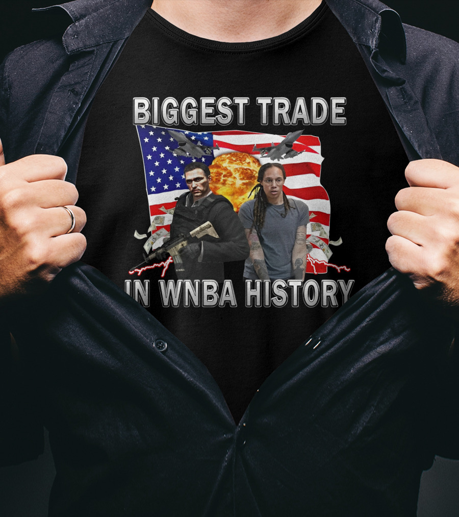 Biggest Trade In WNBA History American Flag Explosion Airplanes Helicopters Cash Players T-Shirt