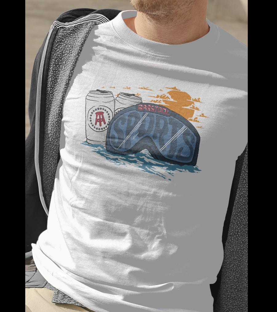 Winter Goggles With Cans And Sunset T-Shirt