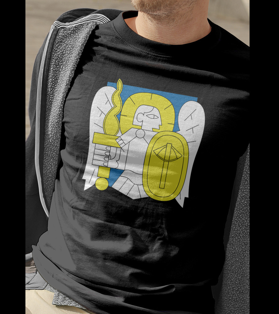 Kyiv Archangel With Torch And Shield Iconic T-Shirt