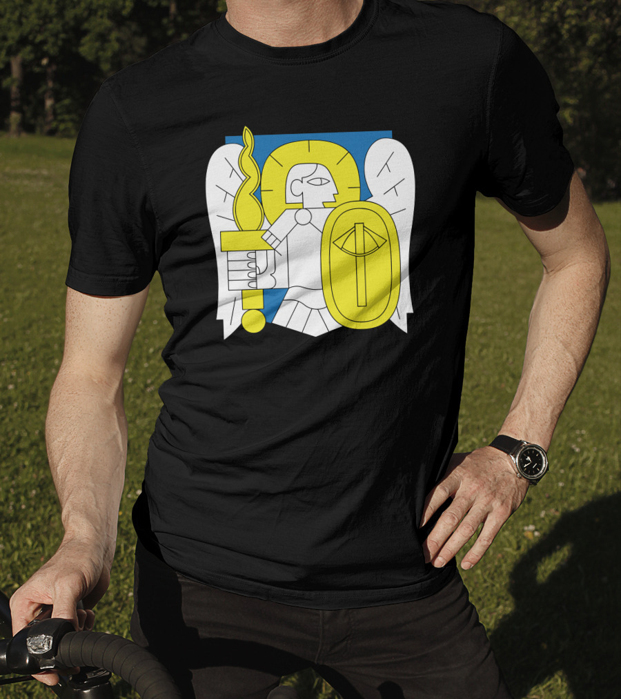 Kyiv Archangel With Torch And Shield Iconic T-Shirt