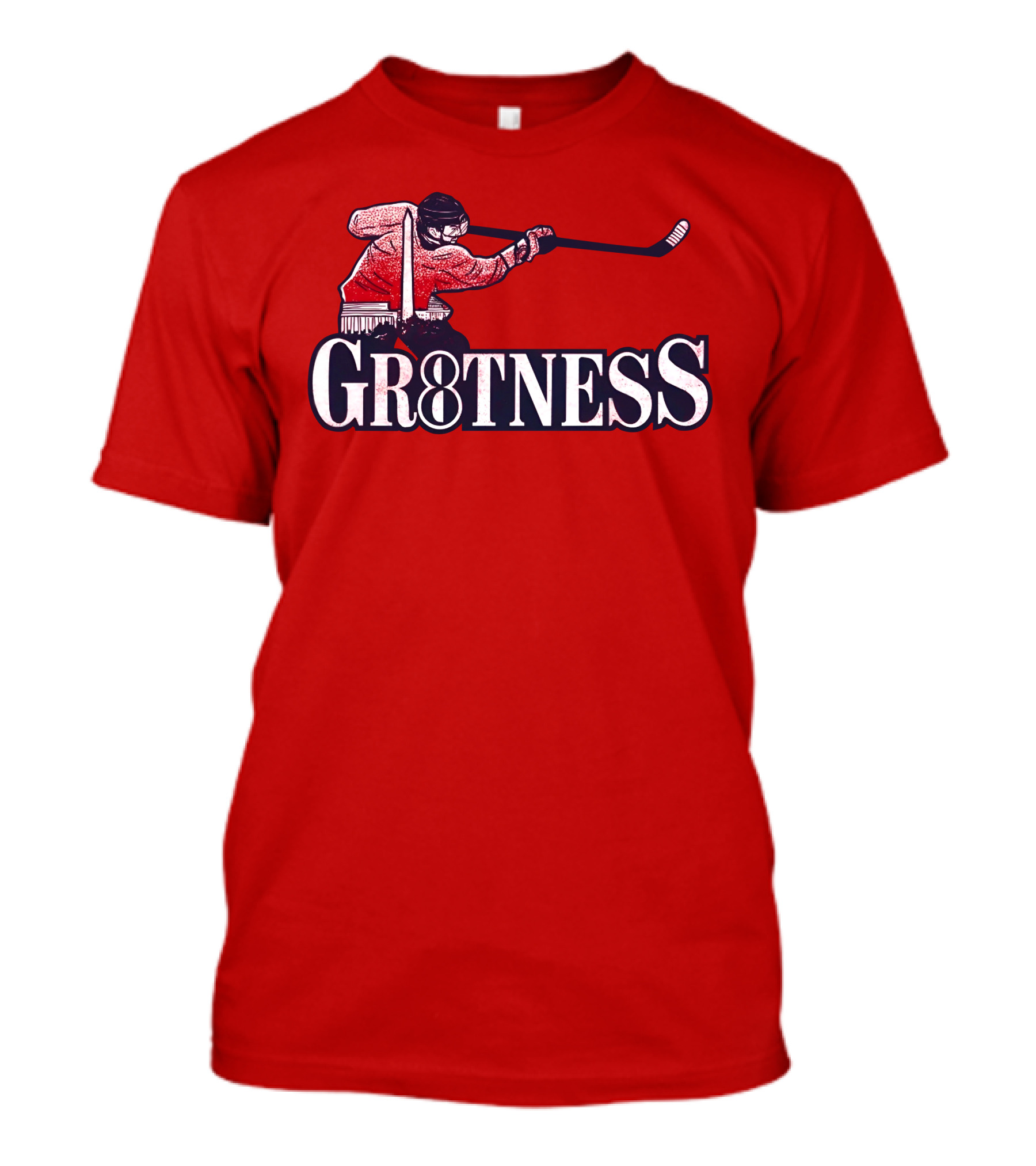 Gr8tness Ice Hockey Player Skating Action T-Shirt