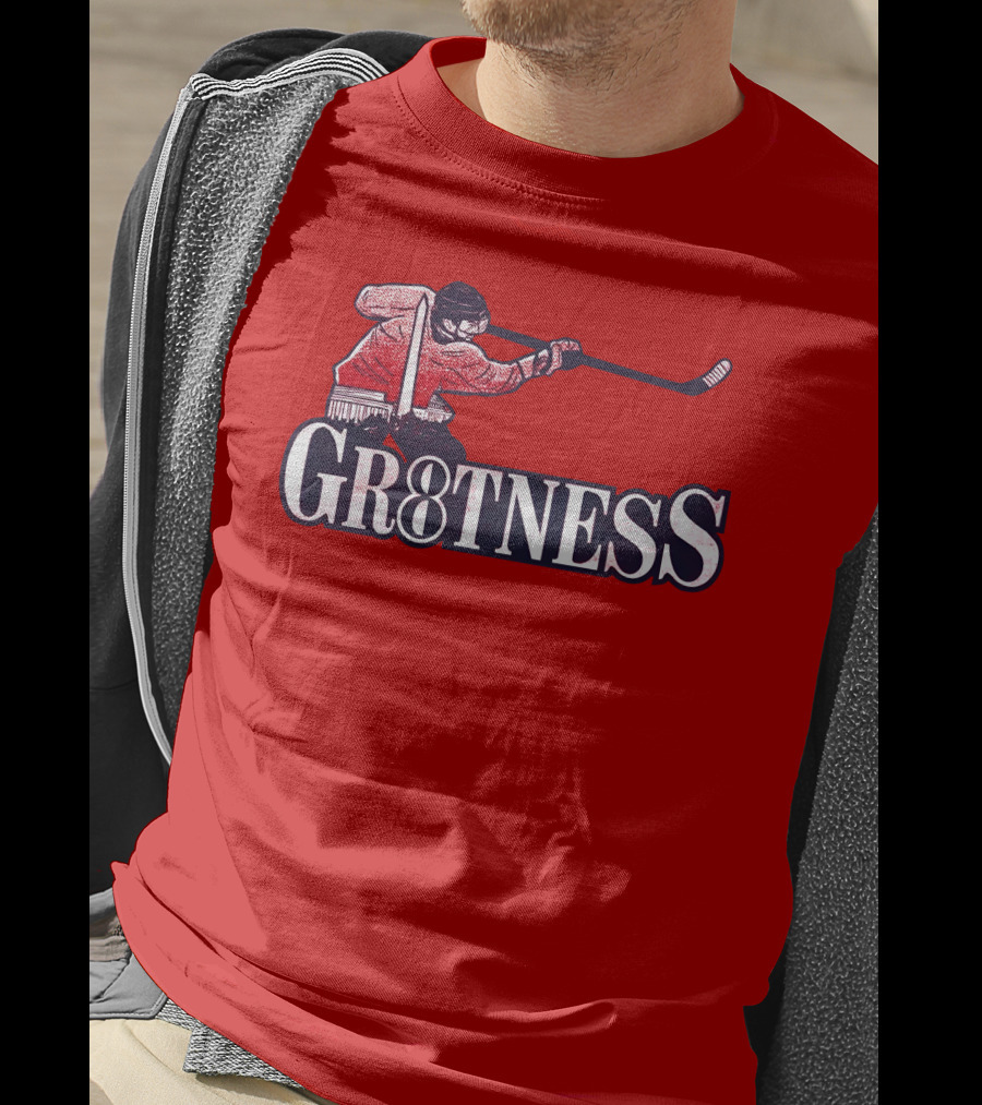 Gr8tness Ice Hockey Player Skating Action T-Shirt