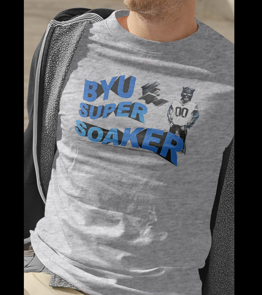 BYU Super Soaker Wildcat Jersey 00 Blue Motion T-Shirt
