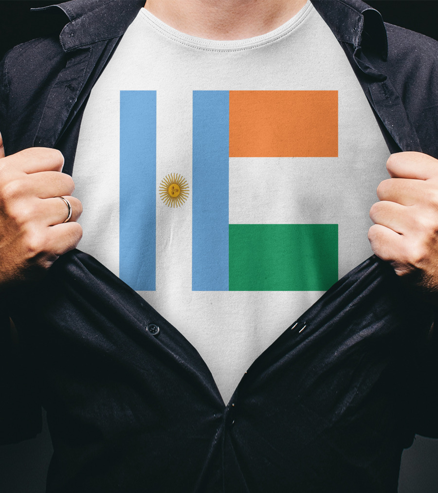 Argentina Flag Ireland Flag T-Shirt