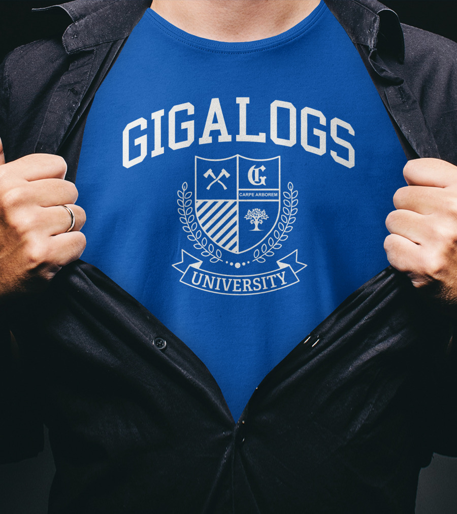 Gigalogs University Carpe Arborem Crest T-Shirt