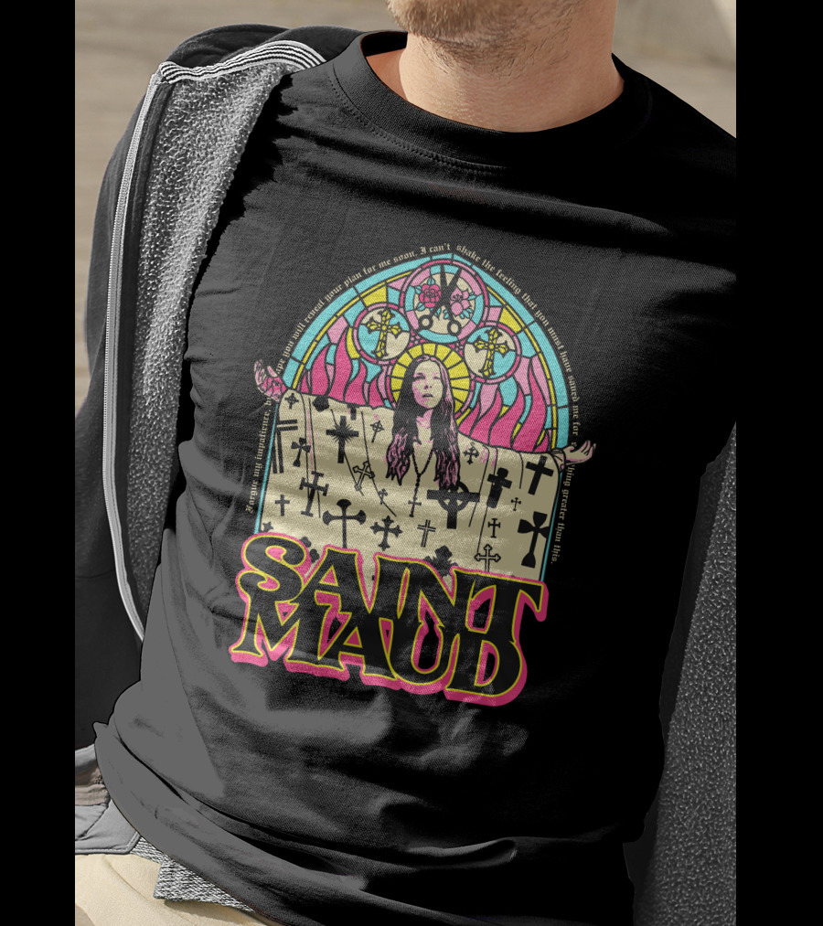 Saint Maud Never Waste Your Pain Stained Glass Crosses T-Shirt