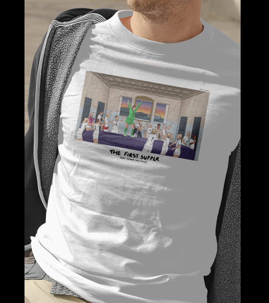 The First Supper After Football Came Home Art By David Squires T-Shirt