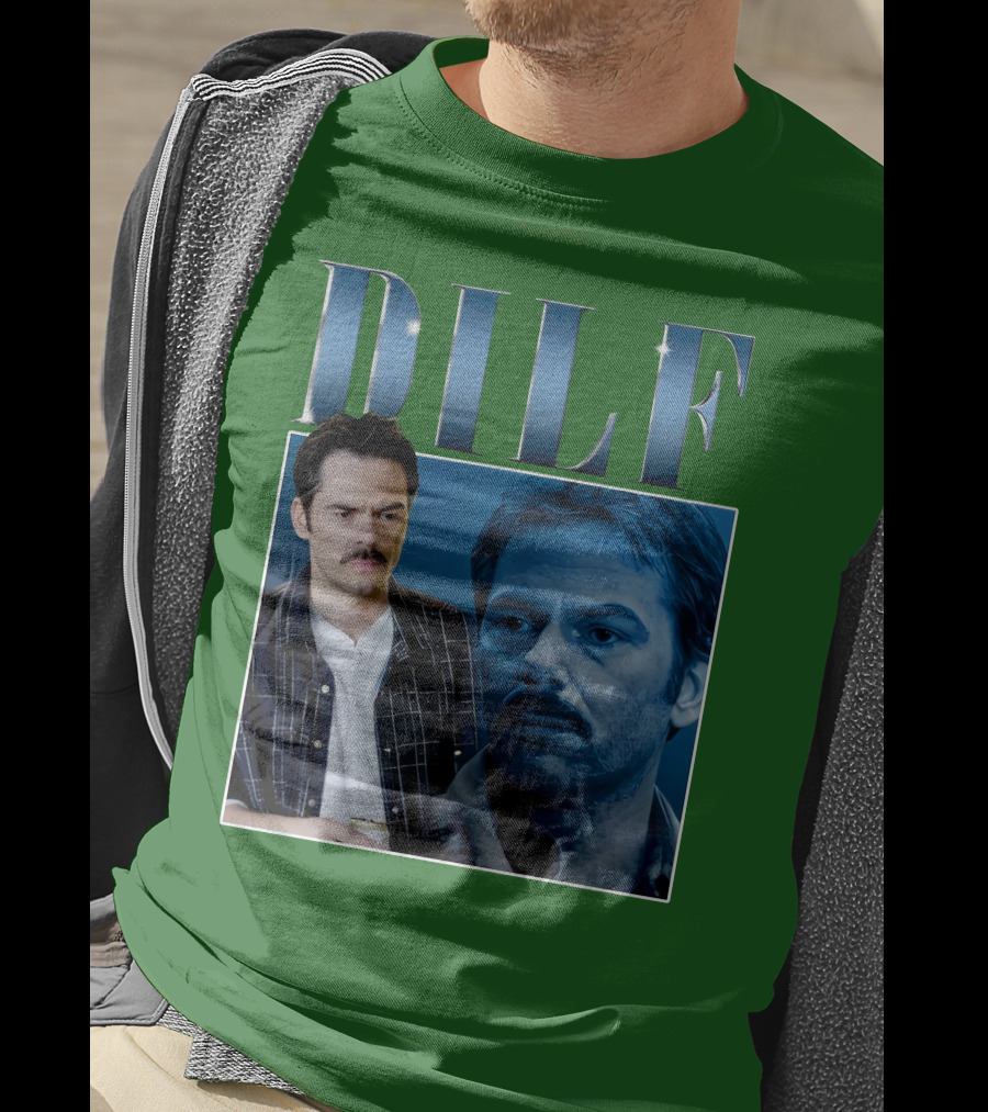 Charlie Swan DILF Mustache Double T-Shirt