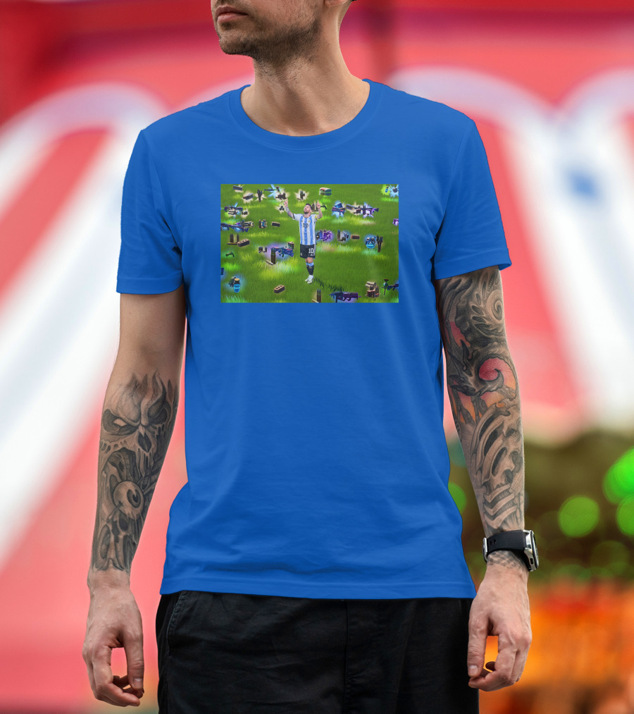 Messi Squadwipe Fortnite Icon Soccer Argentina Gaming T-Shirt