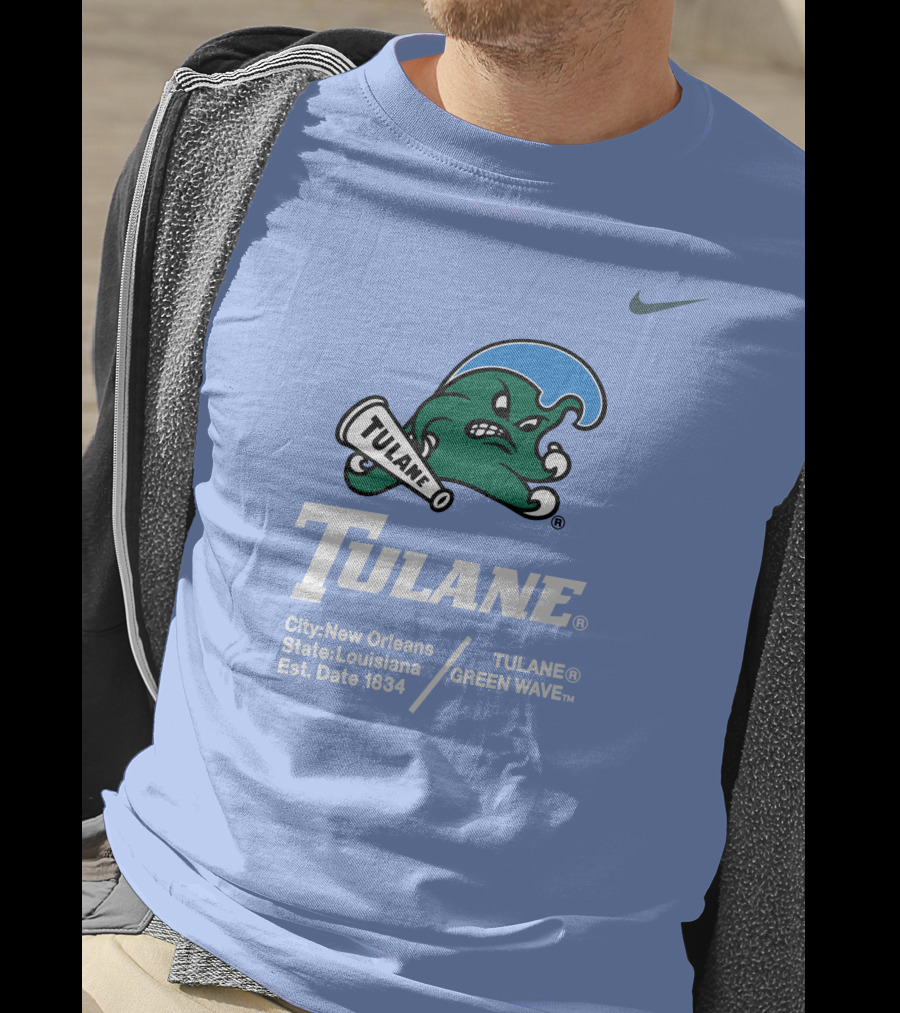 Tulane Green Wave New Orleans Louisiana Est 1834 T-Shirt