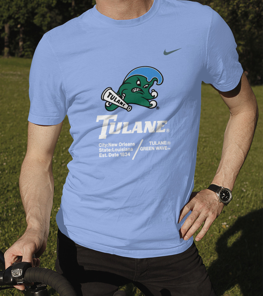 Tulane Green Wave New Orleans Louisiana Est 1834 T-Shirt