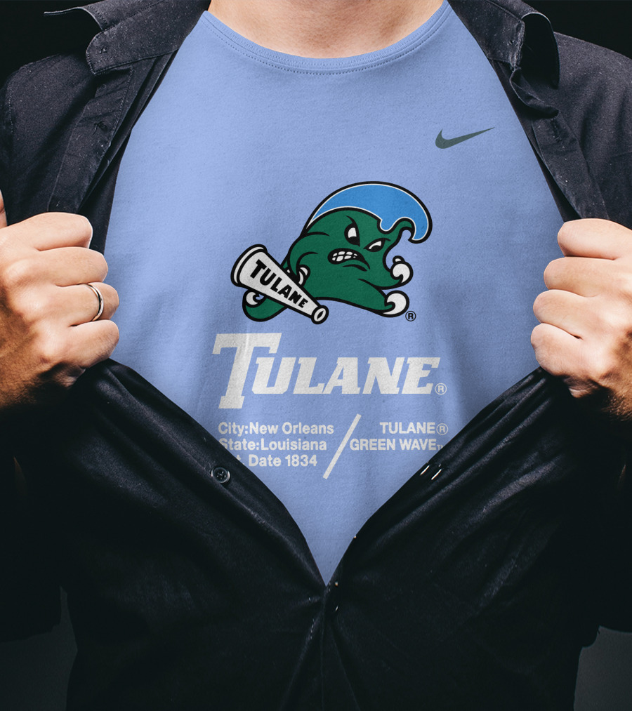 Tulane Green Wave New Orleans Louisiana Est 1834 T-Shirt
