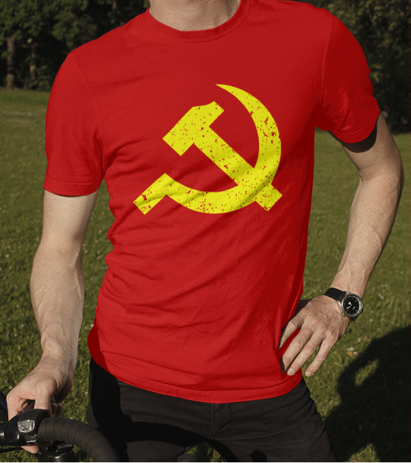 Aaron Spacethug Hammer And Sickle Communist Party Flag T-Shirt