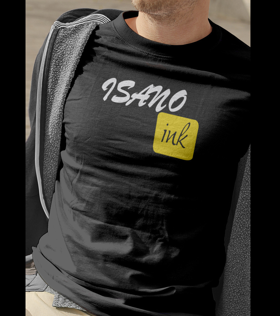 ISANO Ink Bold Minimalist Design Stylish Typography T-Shirt