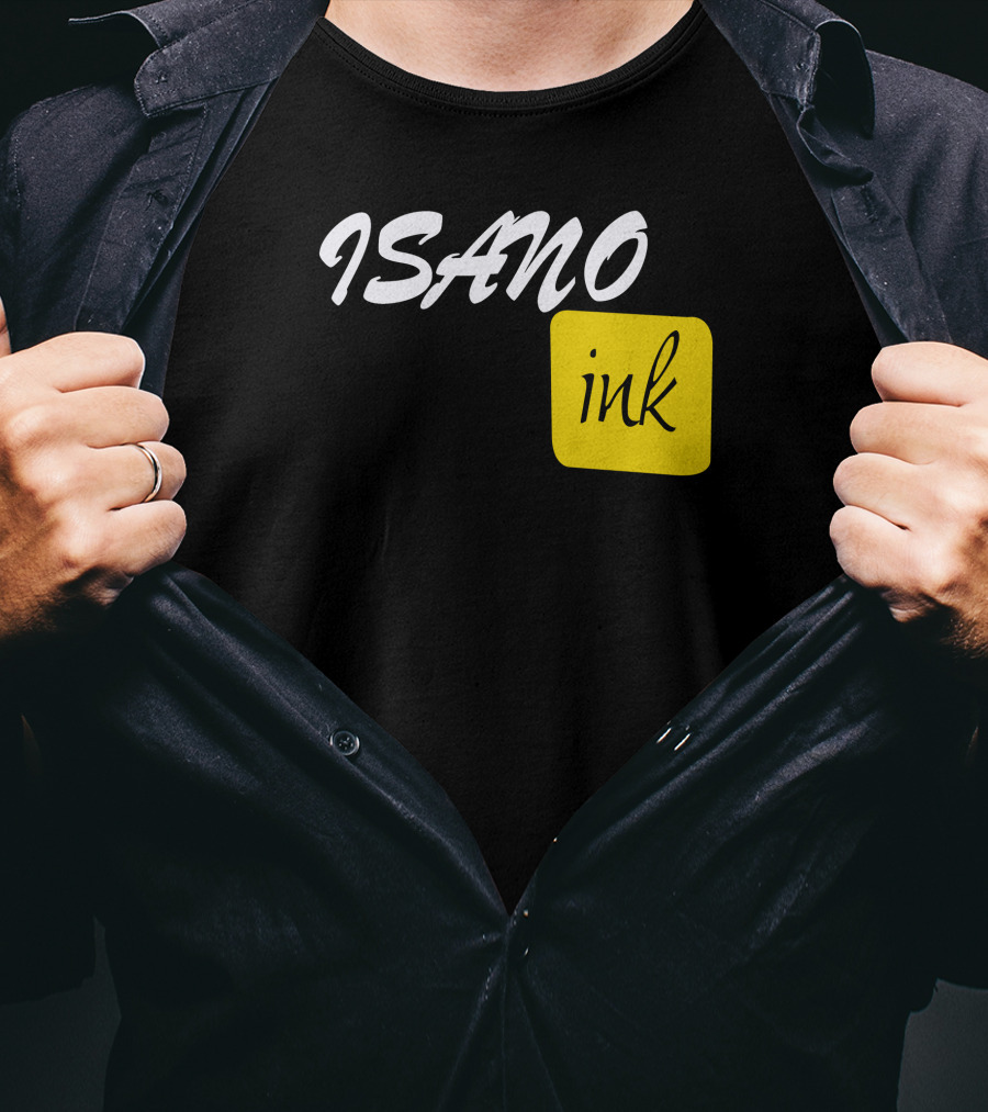 ISANO Ink Bold Minimalist Design Stylish Typography T-Shirt