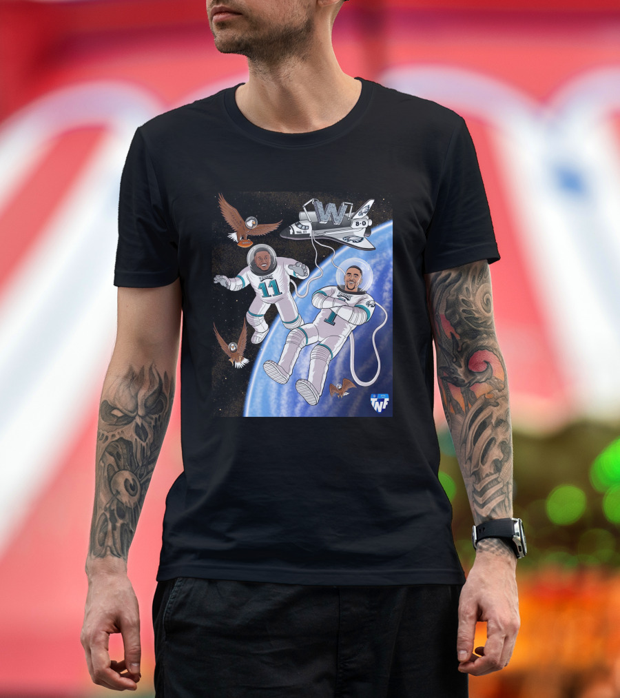 W 8-0 Astronauts with Eagles Flying High Baby TNF T-Shirt