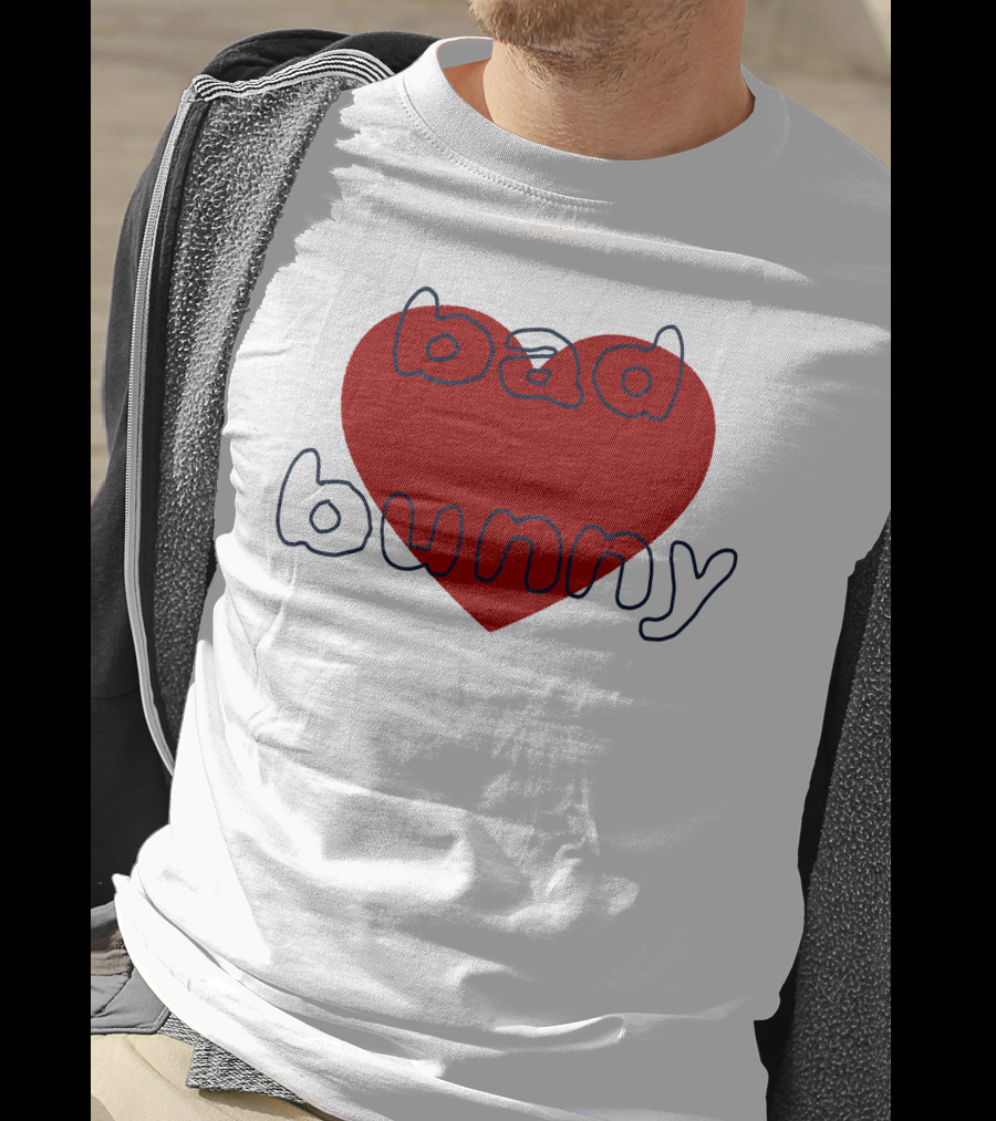 Bad Bunny Red Heart Sanbenito T-Shirt