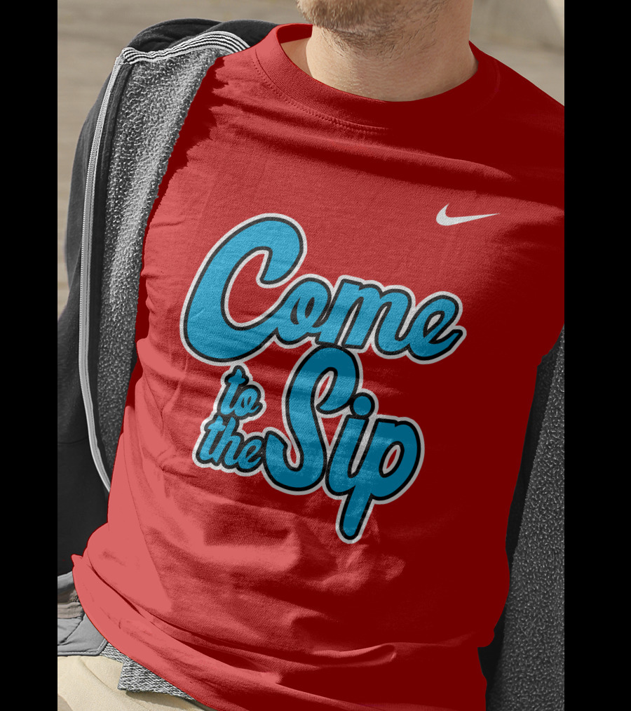 Kelvin Bolden Come To The Sip Red And Blue Script T-Shirt