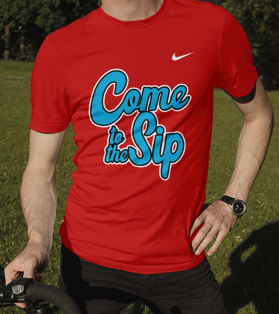 Kelvin Bolden Come To The Sip Red And Blue Script T-Shirt