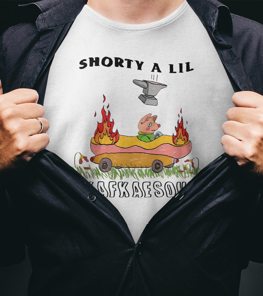 Jmcgg Shorty A Lil Kafkaesque Anvil Hotdog Car Flames T-Shirt