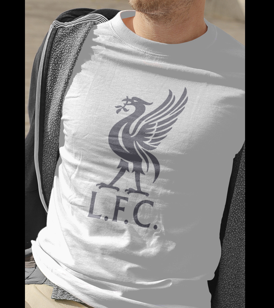 Noreen Khan Wearing LFC Liverpool FC Logo Bird With L.F.C. Text T-Shirt