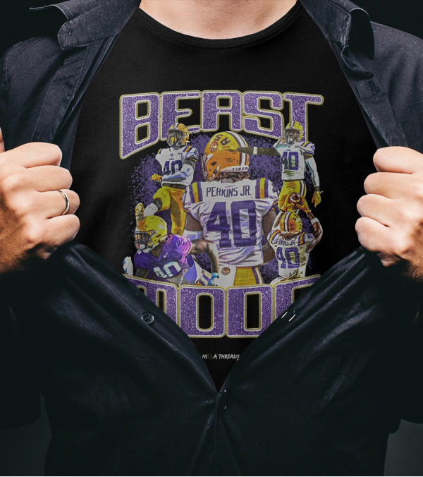Nila Threads Perkins Jr Beast Mode 40 Football Player Highlights T-Shirt
