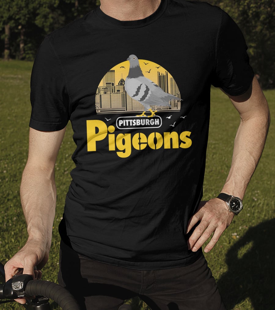 Pittsburgh Clothing Company Pigeons Skyline Bird T-Shirt