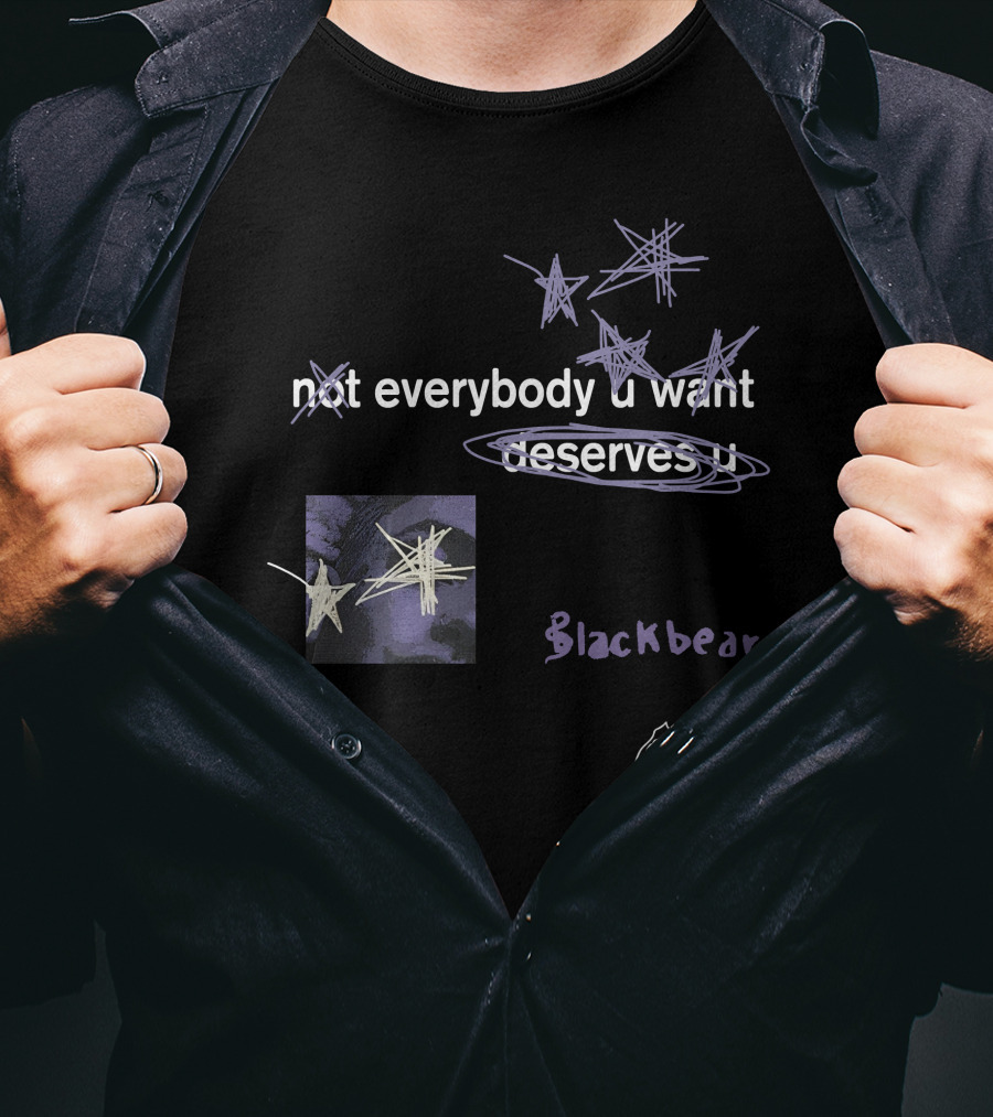 Blackbear Merch Not Everybody U Want Deserves U Purple Stars T-Shirt