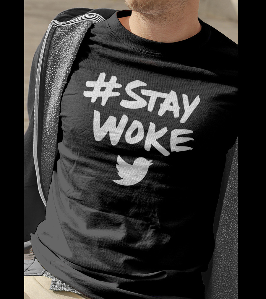 Stay Woke Twitter Bird Logo Elon Musk T-Shirt