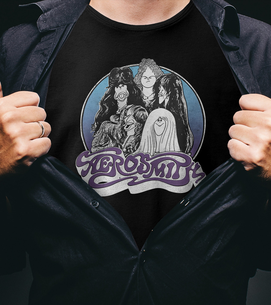Aerosmith Cartoon Band Members T-Shirt