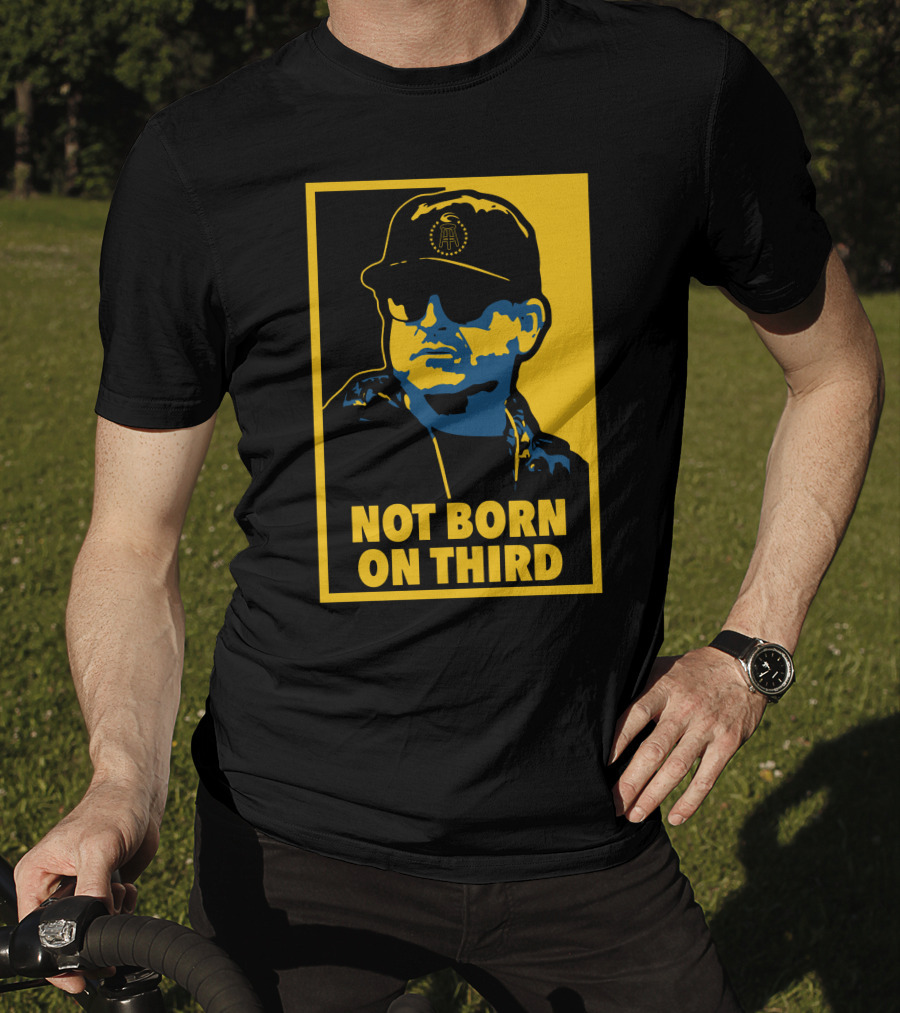 Not Born On Third Baseball Cap Sunglasses T-Shirt