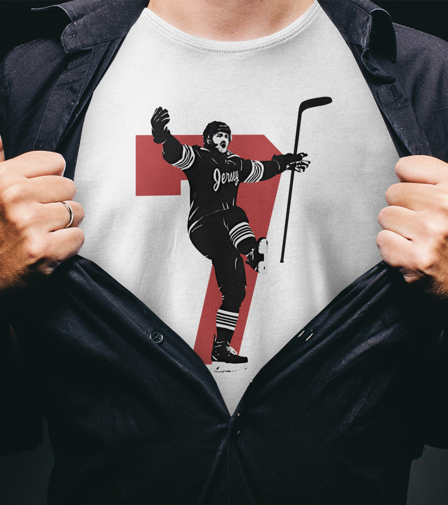 Jersey Number Seven Devils Youth Foundation Dougie Official Hockey Merchandise T-Shirt