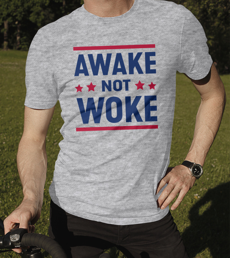 Awake Not Woke Clownworld Merch Stars T-Shirt